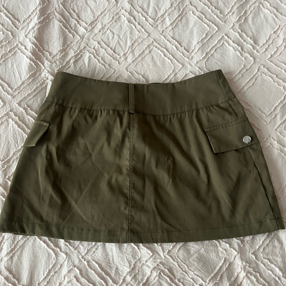 Olive Green Mini Skirt